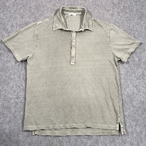 Boglioli Polo Shirt Men's 100% Linen Short Sleeve Made in Italy Milano Size L